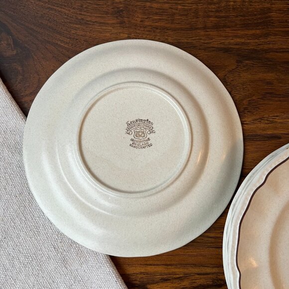 Kensington Staffordshire Handcrafted England Ironstone 4 Salad Plates - Picture 6 of 7